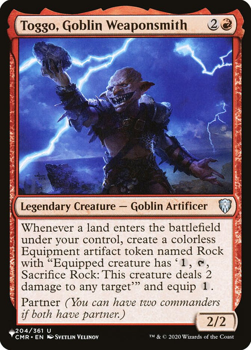 Toggo, Goblin Weaponsmith - Legendary