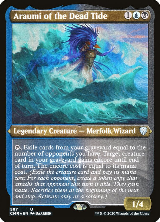 Araumi of the Dead Tide - Etched - Inverted - Legendary - Etched (Foil)