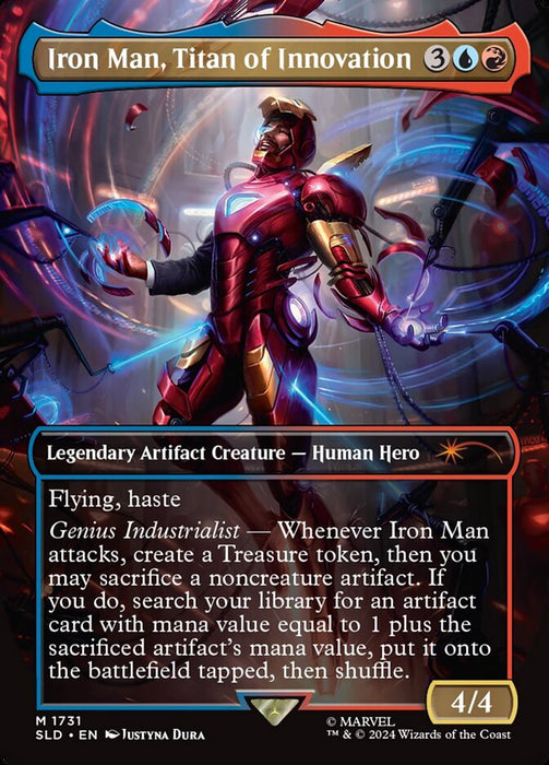 Iron Man, Titan of Innovation - Borderless - Full Art - Legendary - Inverted