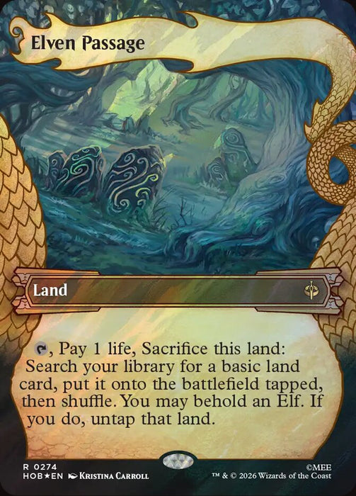 Elven Passage - Borderless - Showcase - Surge Foil (Foil)