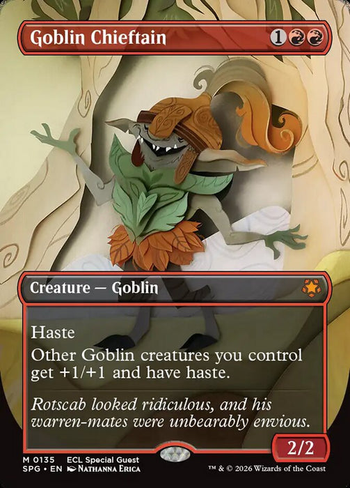 Goblin Chieftain - Borderless - Full Art - Inverted (Foil)
