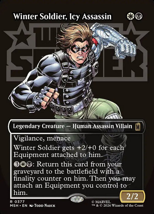 Winter Soldier, Icy Assassin - Borderless - Inverted - Legendary (Foil)