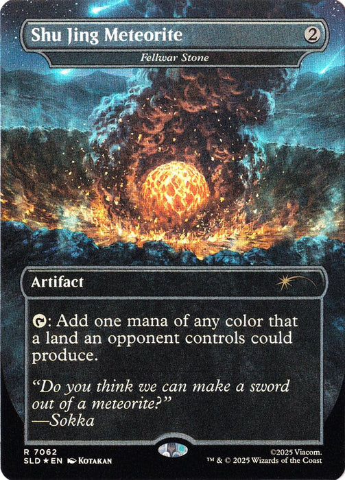 Shu Jing Meteorite - Fellwar Stone - Borderless - Full Art - Inverted (Foil)