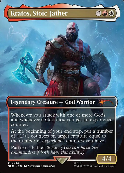 Kratos, Stoic Father - Borderless - Full Art - Inverted - Legendary