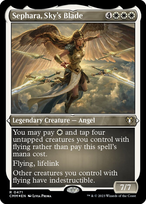 Sephara, Sky's Blade - Etched - Inverted - Legendary - Etched (Foil)