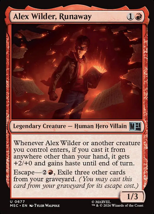 Alex Wilder, Runaway - Legendary