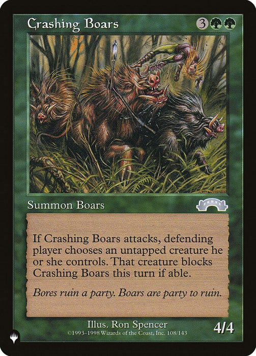 Crashing Boars - Retro Frame