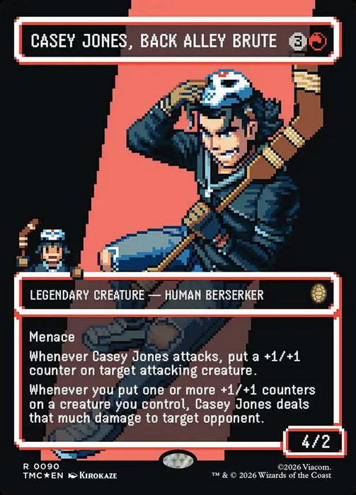 Casey Jones, Back Alley Brute - Borderless - Full Art - Inverted - Legendary (Foil)