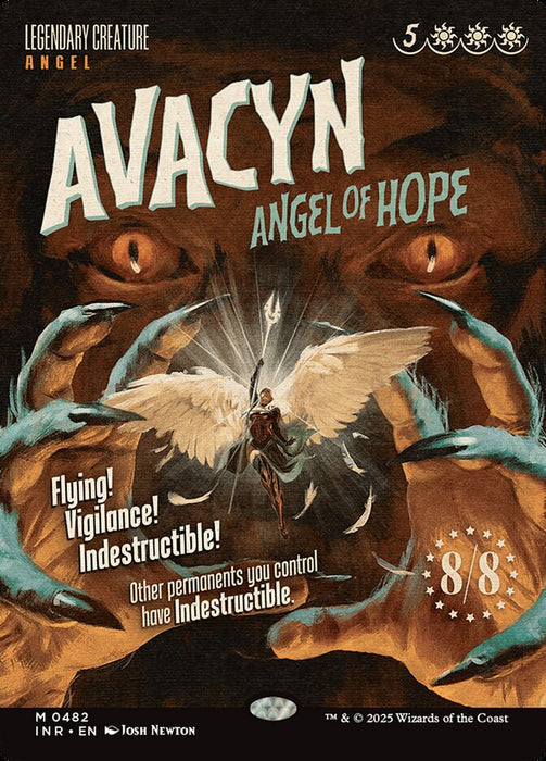 Avacyn, Angel of Hope - Borderless - Full Art - Legendary- Showcase (Foil)
