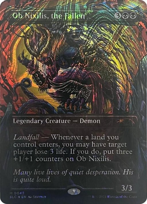 Ob Nixilis, the Fallen - Borderless - Full Art - Inverted - Legendary (Foil)