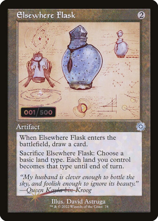 Elsewhere Flask - Retro Frame (Foil)
