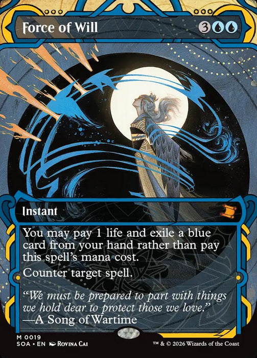 Force of Will - Borderless - Inverted - Showcase (Foil)