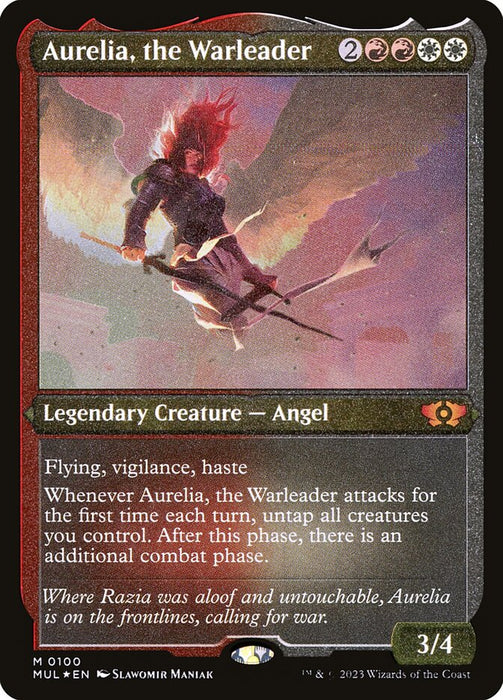 Aurelia, the Warleader - Etched - Inverted - Legendary - Etched (Foil)