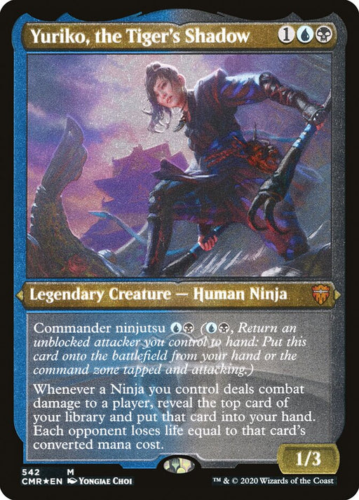 Yuriko, the Tiger's Shadow - Etched - Inverted - Legendary - Etched (Foil)