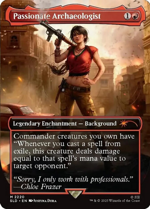 Passionate Archaeologist - Borderless - Full Art - Inverted - Legendary