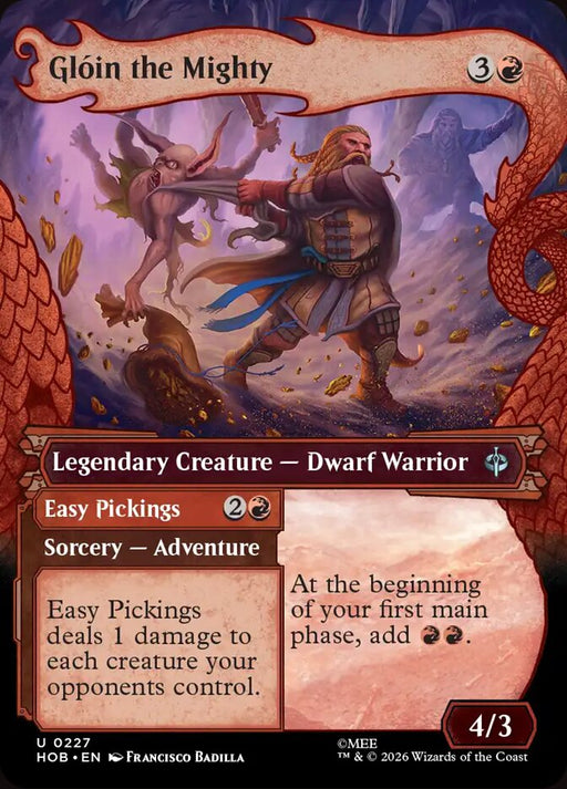 Glóin the Mighty // Easy Pickings - Borderless - Showcase (Foil)