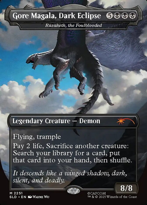 Gore Magala, Dark Eclipse - Razaketh, the Foulblooded - Borderless - Full Art - Inverted - Legendary