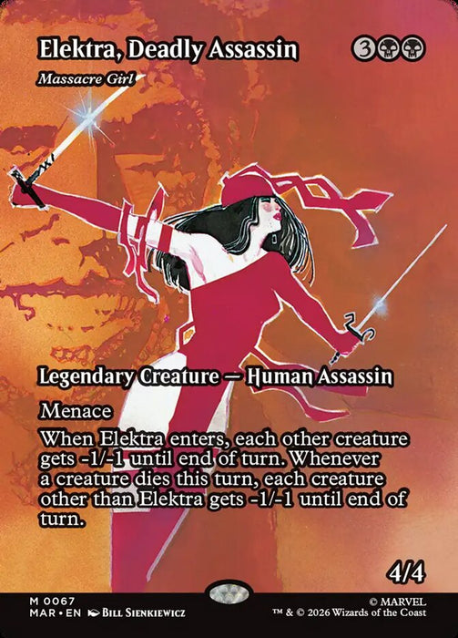 Elektra, Deadly Assassin - Massacre Girl - Borderless - Full Art - Inverted - Legendary