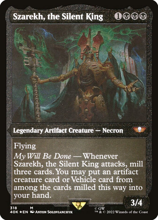 Szarekh, the Silent King - Etched - Inverted - Legendary - Etched (Etched Foil)