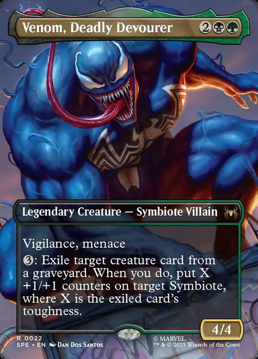 Venom, Deadly Devourer - Borderless - Full Art - Inverted - Legendary (Foil)