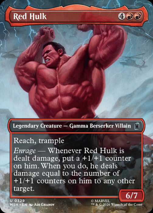 Red Hulk - Borderless - Inverted - Legendary