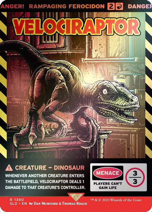 Velociraptor - Rampaging Ferocidon - Borderless - Full Art - Fullart (Foil)