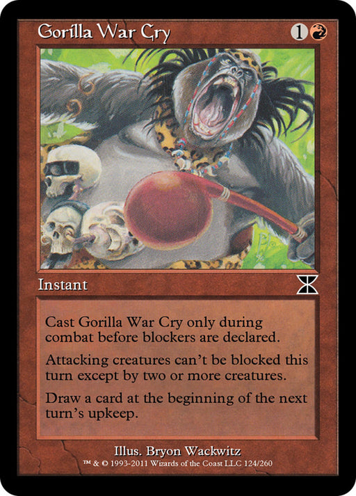 Gorilla War Cry - Retro Frame