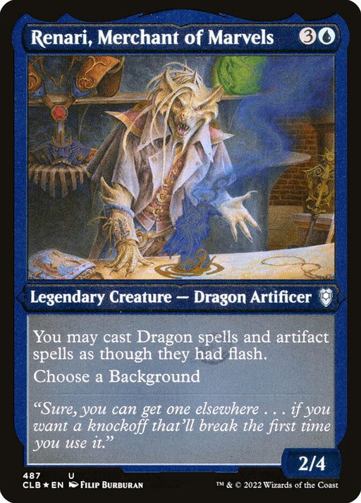 Renari, Merchant of Marvels - Etched - Inverted - Legendary - Etched (Foil)