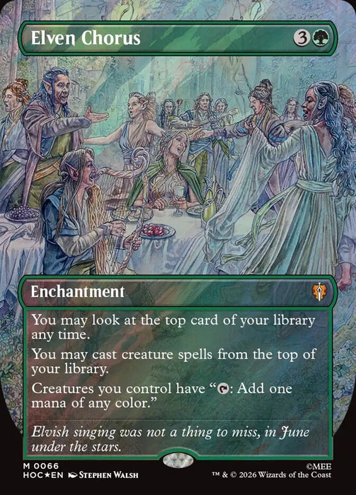 Elven Chorus - Borderless - Surge Foil (Foil)