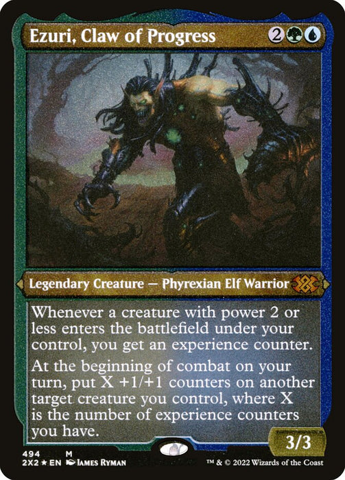 Ezuri, Claw of Progress - Etched - Inverted - Legendary - Etched (Foil)