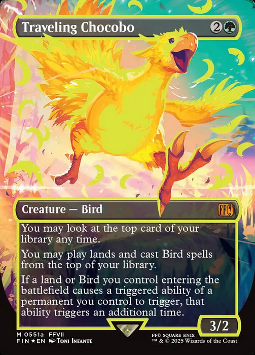 Traveling Chocobo - Textless - Borderless - Full Art (Foil)