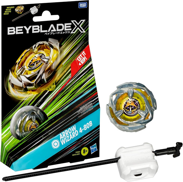 Beyblade X Arrow Wizard 4-80B Starter Pack Top and Launcher Hasbro
