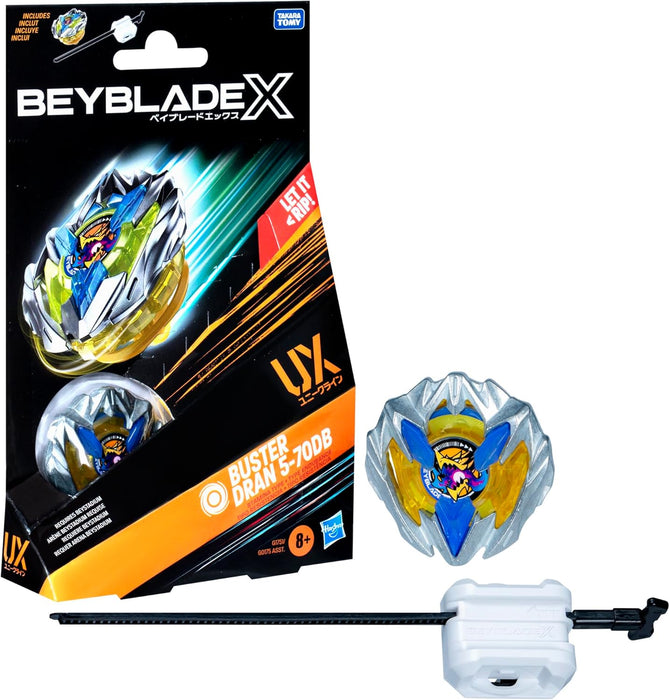 Beyblade X - Buster Dran 5-70DB UX Starter Pack Top and Launcher Hasbro