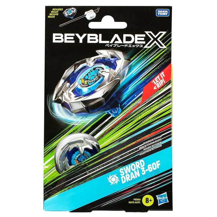 Beyblade X Sword Dran 3-60F Starter Pack Top and Launcher Hasbro