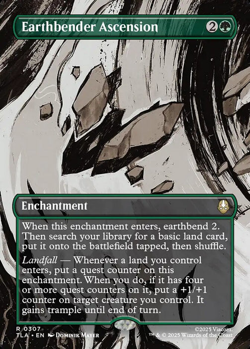 Earthbender Ascension - Borderless - Full Art - Enchantment - Inverted (Foil)