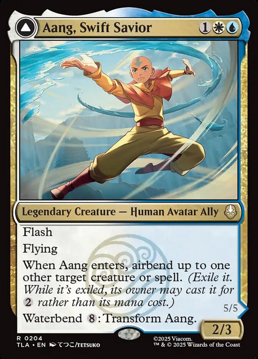 Aang, Swift Savior // Aang and La, Ocean's Fury - Legendary (Foil)