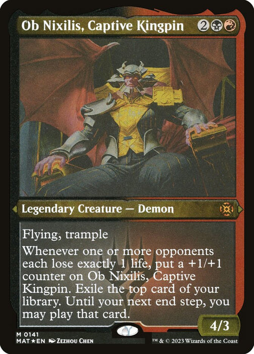 Ob Nixilis, Captive Kingpin - Etched - Inverted - Legendary - Etched (Foil)