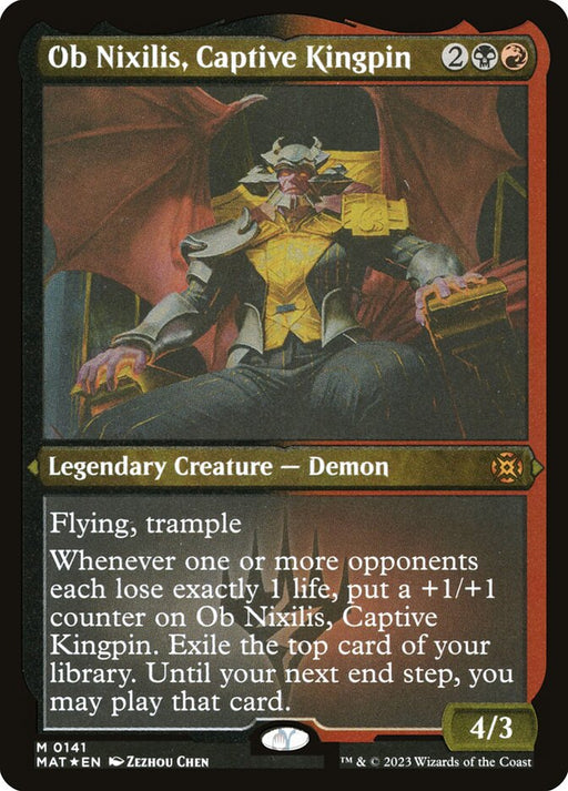 Ob Nixilis, Captive Kingpin - Etched - Inverted - Legendary - Etched (Foil)