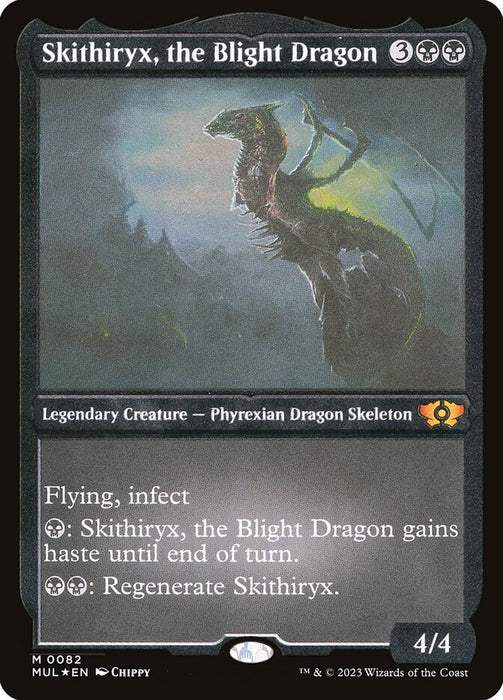 Skithiryx, the Blight Dragon - Etched - Inverted - Legendary - Etched (Foil)