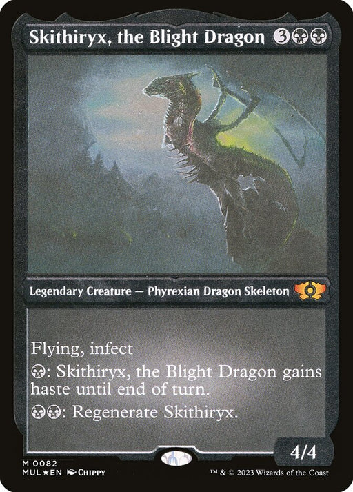 Skithiryx, the Blight Dragon - Etched - Inverted - Legendary - Etched (Foil)