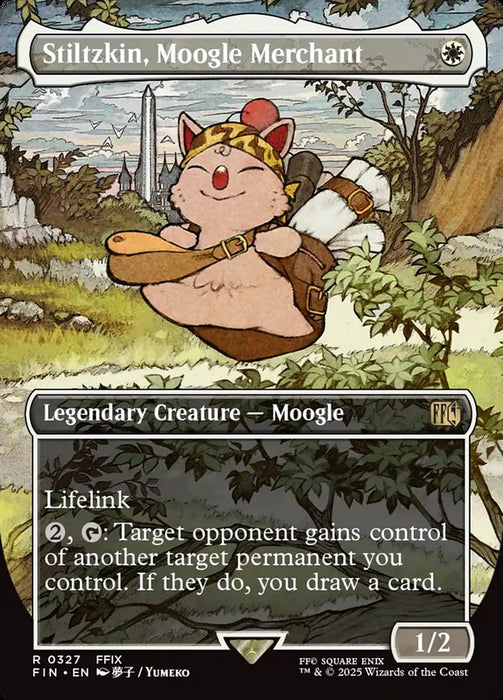 Stiltzkin, Moogle Merchant - Borderless - Full Art - Legendary - Inverted