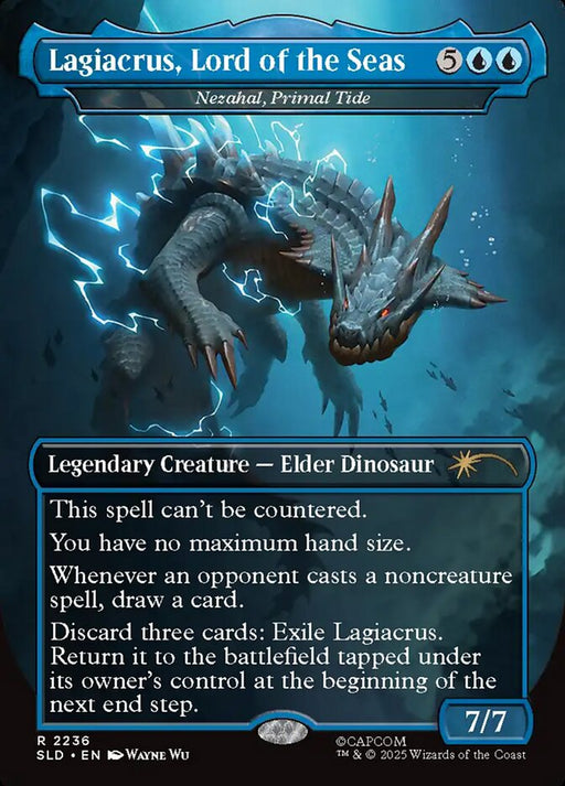 Lagiacrus, Lord of the Seas - Nezahal, Primal Tide - Borderless - Full Art - Inverted - Legendary (Foil)