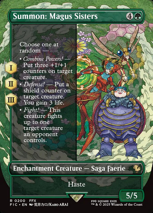 Summon: Magus Sisters - Borderless - Enchantment - Inverted