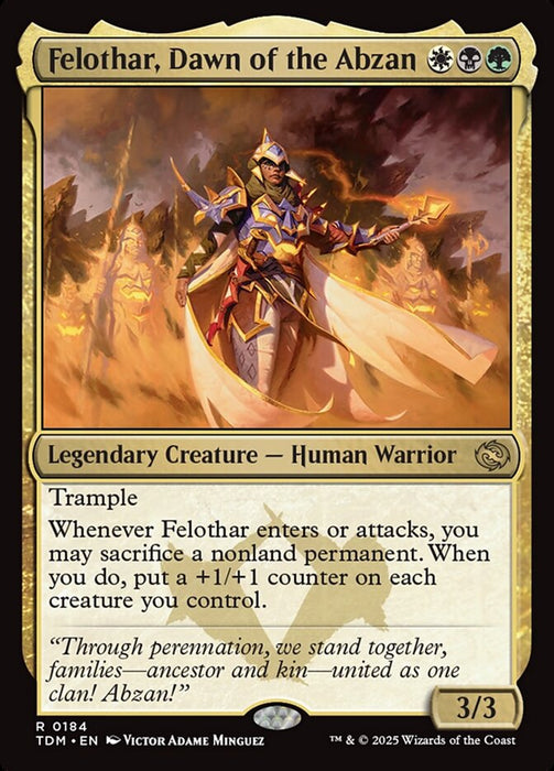 Felothar, Dawn of the Abzan - Legendary (Foil)