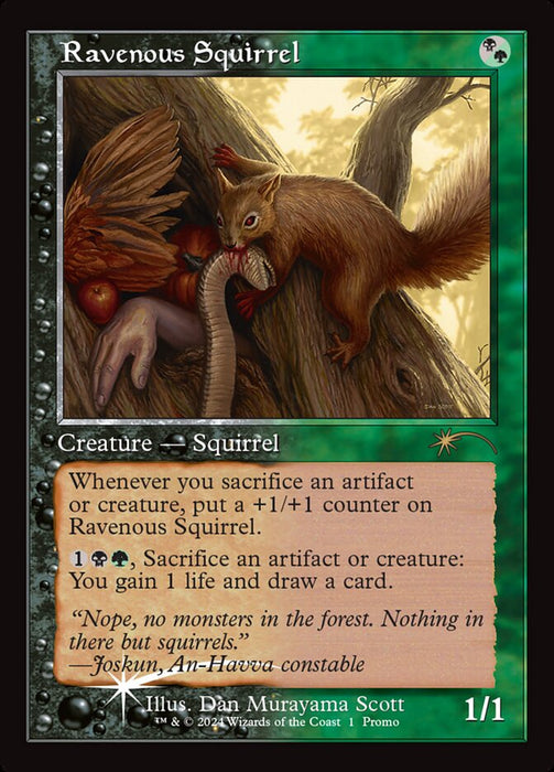Ravenous Squirrel - Retro Frame (Foil)