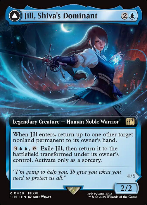 Jill, Shiva's Dominant // Shiva, Warden of Ice - Enchantment - Extended Art - Legendary (Foil)