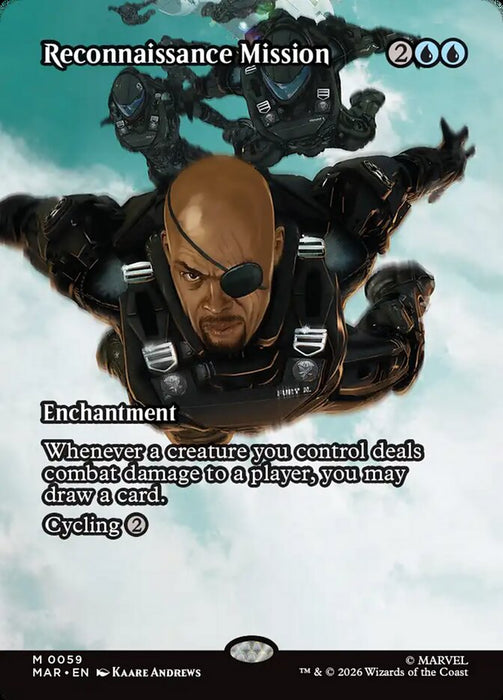 Reconnaissance Mission - Borderless - Full Art - Enchantment - Inverted