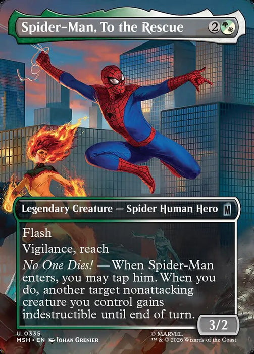 Spider-Man, To the Rescue - Borderless - Inverted - Legendary