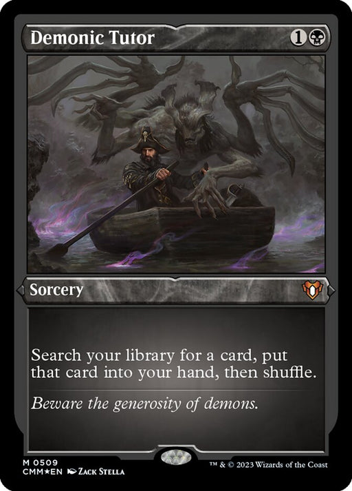 Demonic Tutor - Etched - Inverted - Etched (Foil)