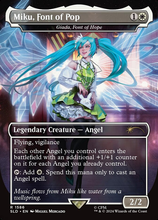 Miku, Font of Pop - Giada, Font of Hope - Borderless - Full Art - Legendary - Inverted